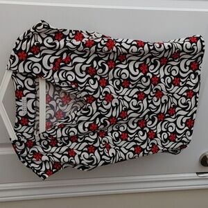 Precis Petite Size 10 Red White and Black Print Blouse